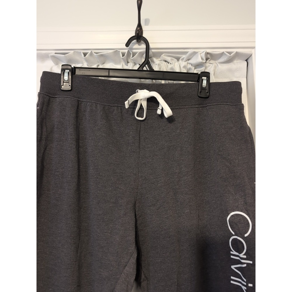 Calvin Klein Women's French Terry Joggers Pants Dark Gray XL - Picture 2 of 10